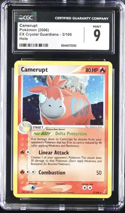CGC 9 MINT Camerupt 2006 EX Crystal Guardians 3/100 Holo Pokemon Card - Image 1