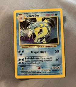 Pokemon TCG Gyarados 6/102 Base Set Holo Rare Unlimited WOTC - Image 1