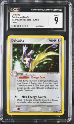 CGC 9 MINT Delcatty 2007 EX Power Keepers 8/108 Holo Pokemon Card - Image 1