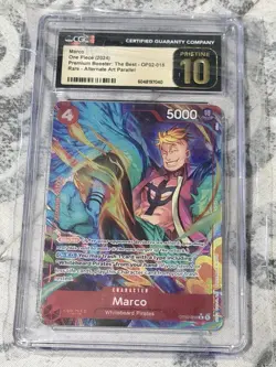 One Piece Marco Full Art OP02-018 R Alternative Art, CGC Pristine 10 - Image 3