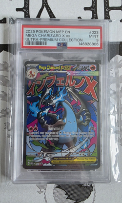 Pokemon TCG Mega Charizard X ex 023 Me: Mega Evolution Promo Holo EN PSA 9 360HP - Image 1