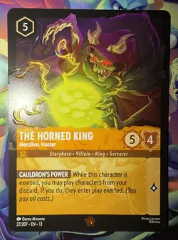 Disney Lorcana Attack Of The Vine Horned King Legendary 22/207 Card - Image 1