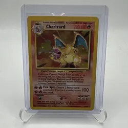 Vintage Pokemon TCG Charizard 4/102 Base Set Holo Rare 120 HP English 1999 WOTC - Image 1