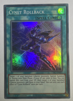 CYAC-EN051 Cynet Rollback Super Rare 1st Edition YuGiOh Card - Image 1