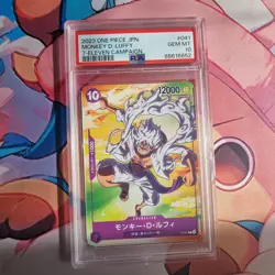Monkey D. Luffy PSA 10 Gear Five 7 Eleven Campaign Japanese One Piece Card - Image 1