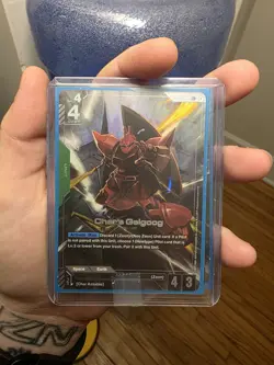 Gundam Card Game Char's Gelgoog GD01-023 LR+ Alternate Art Foil NM Newtype - Image 1