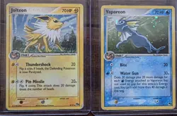Pop Series 3 Jolteon and Vaporeon Holos Pokemon Card MP-HP - Image 1