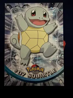 Pokemon TCG | Squirtle #7 | Topps Trading Cards Series 1 | Lightly Played Holo - Image 1