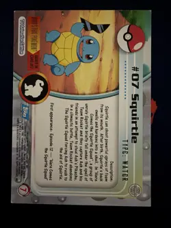 Pokemon TCG | Squirtle #7 | Topps Trading Cards Series 1 | Lightly Played Holo - Image 2