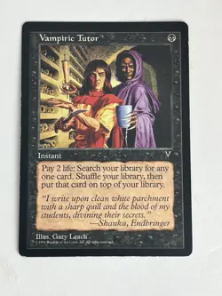 MTG Visions Vampiric Tutor -Instant -Moderately Played - Image 1