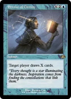 Stroke of Genius (Retro Frame) -Foil Near Mint MTG Dominaria Remastered - Image 1
