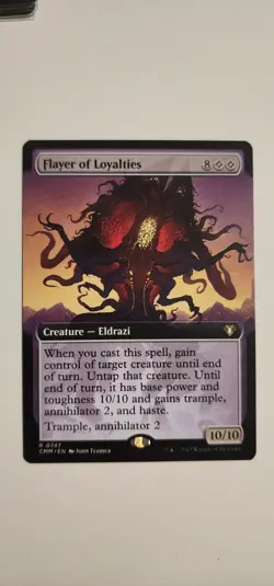 1x Flayer of Loyalties Commander Masters (Extended Art) #747 Near Mint NM Normal - Image 1