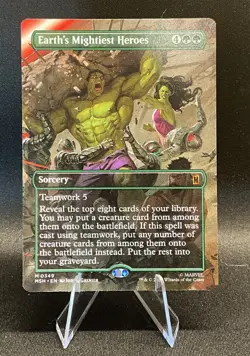 🦸✨ MTG Earth’s Mightiest Heroes Borderless Marvel’s Super Heroes NM ✨🦸 - Image 1