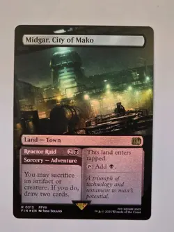 Midgar, City of Mako - R0313 Foil (Borderless) - Final Fantasy - MTG - NM - Image 1