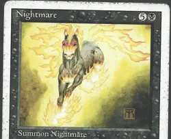NIGHTMARE Revised 3rd rare Magic the Gathering MTG black flying - Image 2