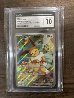 CGC 10 Eevee 2025 Black Star Promos 173 Promo Pokemon Card - Image 1