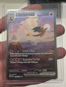 Pokemon TCG Charizard EX 199/165 Scarlet & Violet 151 Special Illustration Rare - Image 1