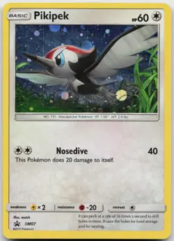 Pikipek - SM07 Holo Promo Sun & Moon Promo Pokemon Lightly Played - Image 1