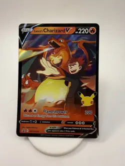 2021 Pokemon Black Star Promo Celebrations #SWSH133 Lance's Charizard V - NM - Image 1