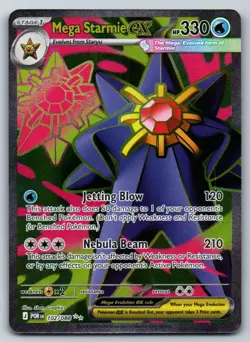 Mega Starmie ex 102/088 Pokemon Holo NM Perfect Order - Image 1