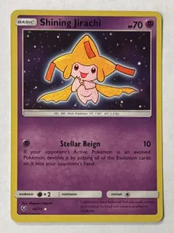 2017 Pokemon TCG Shining Jirachi 42/73 Shiny Holo Rare Shining Legends Ungraded - Image 1