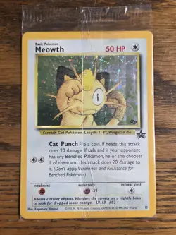 Pokemon Wotc Black Star Promo #10 Sealed MEOWTH,,,not played - Image 1