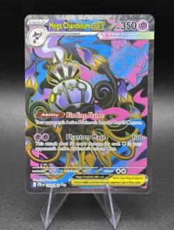 Pokemon TCG "MEGA CHANDELURE EX" Pitch Black Ultra Rare #099/084 Full Art (Mint) - Image 1