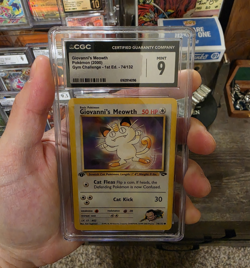 CGC 9 Giovanni’s Meowth Gym Challenge 74/132 EN 1st Edition 2000 50 HP - Image 1