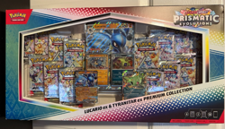 Pokemon TCG Prismatic Evolutions Lucario Ex & Tyranitar Ex Premium Collection - Image 1