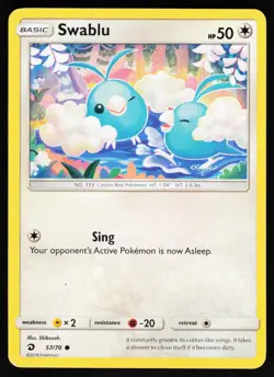 Swablu 57 70 C Dragon Majesty Pokemon Moderately Played - Image 1