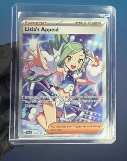 Pokemon TCG Lisia's Appeal 246/191 Sv08 Surging Sparks Holo Full Art Trainer - Image 1