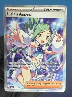 Pokemon TCG Lisia's Appeal 246/191 Sv08 Surging Sparks Holo Full Art Trainer - Image 3