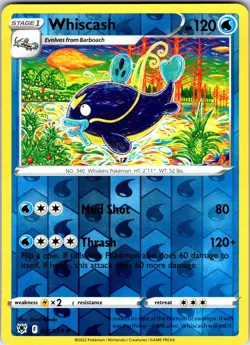 Whiscash 036/189 Uncommon Astral Radiance Pokemon Reverse Holo Lightly Played - Image 1
