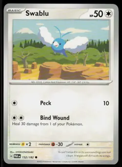 Swablu 152/182 Common Paradox Rift Pokemon Near Mint - Image 1