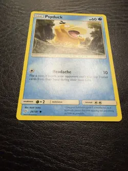 Pokemon TCG Psyduck Sun & Moon - Team Up 26/181 Regular Common NM - Image 3