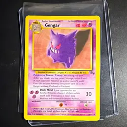 Nintendo Pokemon TCG Fossil Gengar 20/62 Holo Rare Unlimited English 1999 - Image 1