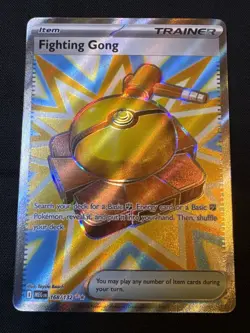 Fighting Gong 168/132 SR Trainer Full Art Mega Evolution NM Pokemon - Image 1