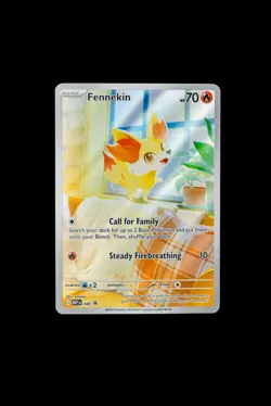 Fennekin POKEMON Chaos Rising ETB Promo #080 NM FULL ART -H - Image 1