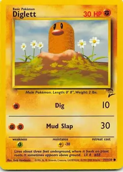 Diglett 71 Base Set 2 Common LP Pokemon TCG - Image 1