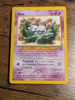 Vintage Pokemon WoTC 2000 🧬 Mew Black Star Promo #47 Lilypad Mew 🌿 - Image 2