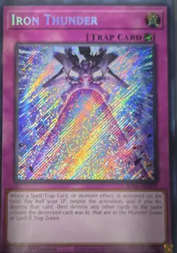 Iron Thunder RA05-EN079 Secret Rare 1st Edition Yu-Gi-Oh NM - Image 1