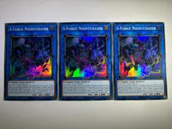 3 x S-Force Nightchaser CYAC-EN050 Super Rare 1st Edition YuGiOh Playset - Image 1