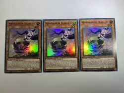 3 x CYAC-EN013 Mannadium Fearless Super Rare 1st Edition YuGiOh Playset - Image 1