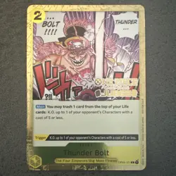 Thunder Bolt - OP03-121 C - One Piece TCG Judge Promo Foil Stamped English NM - Image 1