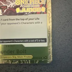 Thunder Bolt - OP03-121 C - One Piece TCG Judge Promo Foil Stamped English NM - Image 5