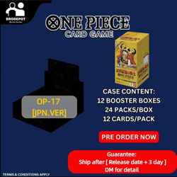 ONE PIECE OP-17 Card Game Booster box (JP VER) factory sealed case - Image 1