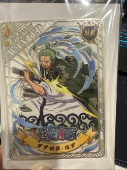 One Piece Metal Character Collectible Promo Card Zoro OP NS 015 CCG Collection - Image 1