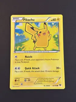 Pokemon Pikachu TCG Holo Card 42/146 2014 Movie Promo - Image 2