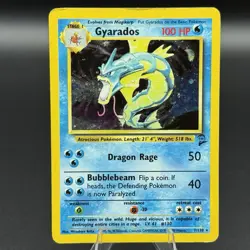 Gyarados 007/130 Base Set 2 Holo Rare Pokemon Card Unlimited Vintage 2000 WOTC - Image 1