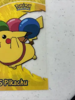 Pikachu #25 PC1 2000 Topps Pokemon TV Animation Blue Logo Clear Card NM Vintage - Image 2